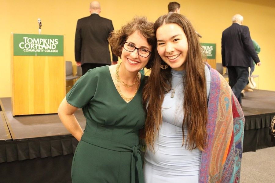Kerry Curran and Kylie Golden-Appleton smiling